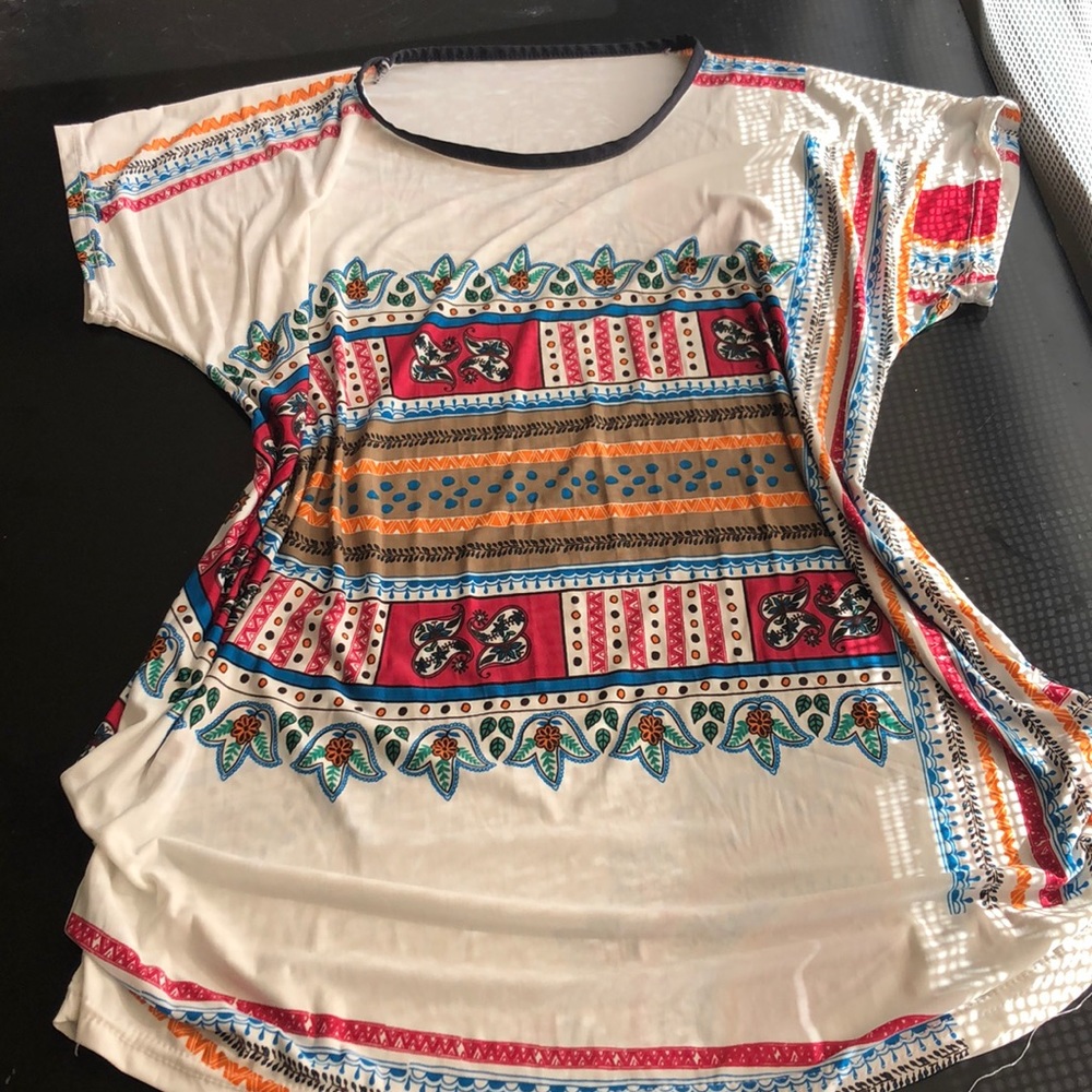 Boho style long blouse